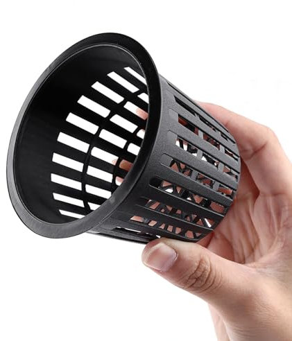 Hyuduo Macetas de Malla de 10 Piezas, Macetas para Estanques Acuáticos, Canasta de Plantas Hidropónicas para Lirios Y Otras Plantas Acuáticas(Negro),Suministros de plantación hidropónica