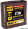 Core Tarp - Tarpaulin Waterproof Heavy Duty(305 g/m²|6′ X 8′ | 1.85m X 2.45m|Brown/Black-20 Mil) UV Resistant, Tear Proof, Protective Poly Tarpaulin with Reinforced Edges for Multi-purpose usage