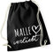 Huuraa Turnbeutel Malle verliebt Geschenk 12 Liter Black Baumwolle Malle Präsent