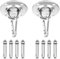 Anruyi Set di 2 Ganci per Altalena Pesanti, Ganci per sedie da Appendere a soffitto per Amaca in Acciaio Inox, Ganci per Montaggio a soffitto per Portico, Sedia Yoga, Amaca da Palestra, Fino a 500 kg