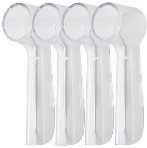 ibrush Copri Spazzolino Elettrico Compatibile con Oral-B – Copertura Testina in Policarbonato Infrangibile – Antipolvere e Protettivo – Cappuccio Ideale per Viaggio e Casa – Confezione da 4