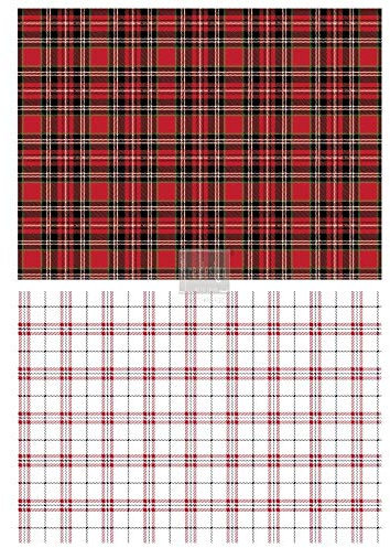 Redesign Décor Transfers® Wandaufkleber, Gingham-Design, 58,4 x 83,8 cm, Rot