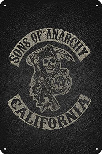 Neqivtly The Sons of Anarchy TV Show Poster Wall Art Home Decor Tin Metal Sign Vintage Retro Wall Decor Bar Pub Home Plaque Dekoration 20,3 x 30,5 cm