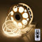 Aclorol 20M COB LED Streifen Dimmbar 220V 3000K Warmweiß LED Lichtleiste Direktanschluss Flexibel LED Lichtband Aussenbereich Wasserdicht Hohe Dichte für Innenhof, Einkaufszentrum 288leds/m