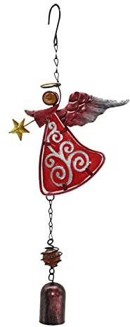 Metall Engel Windspiel Hängende Dekoration Ornament Glocken Flügel Engelsglocke Dekorative Hängeglocken Geschenke Für Hausgarten Dekor Handwerk Lichtspiel Fenster