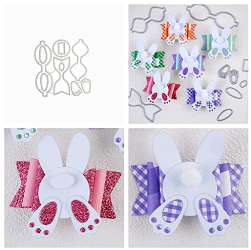 Sredwtk Bogen Hase Stanzschablonen Ostern Hase Prägeschablonen Stanzformen Schablonen Für Scrapbooking, Fotopapier 3D Karten Handwerk Prägen DIY Herstellung Geschen