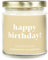 Happy Birthday Candle - Sweet Vanilla Scented Candle - Message Candle Gift by Luxe England