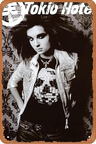 Tokio Hotel Retro Poster 30,5 x 20,3 cm Vintage Metall Blechschild für Zuhause, Badezimmer, Wohnzimmer Schlafzimmer