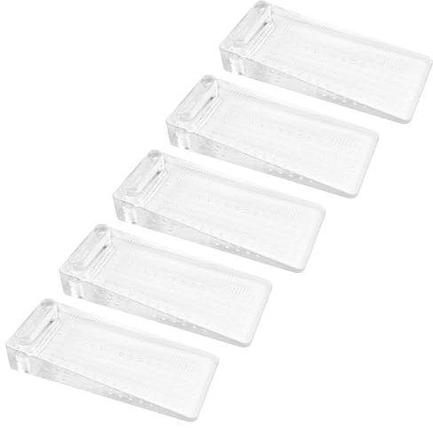 Ceisazira 5 pièces cale porte caoutchouc souple, Hauteur Reglable Antidérapante bloc porte sol, Non Toxique, Non Odeur arrêt de porte, Protège Sols et Murs, Pour Tapis, Sols, Béton, parquets