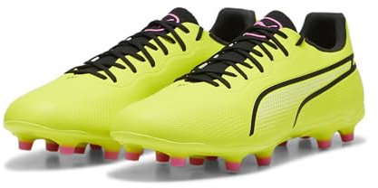 PUMA Erwachsene King PRO FG/AG Fußballschuhe 43Electric Lime Black Poison Pink Green