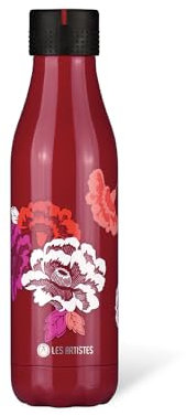 LES ARTISTES Paris A-4262 Bottle'Up, Thermos 500 ml, Gourde isotherme sans BPA, Réutilisable, Garde au chaud 12h et au froid 24h, Acier Inoxydable, Design Crystal Asian Vibe