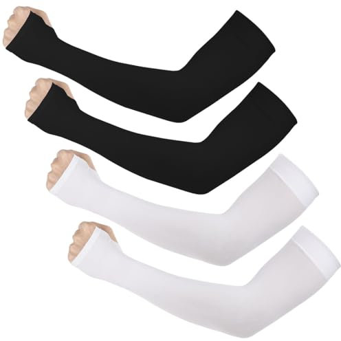 IBXWMNG 2 pares de mangas unisex para brazo, protección anti-UV y solar para deportes como ciclismo, pesca y baloncesto