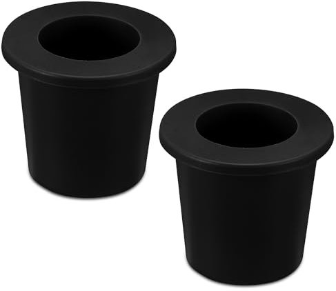 lasuroa 2pcs Umbrella Table Ring Hole, Silicone Umbrella Cone Wedge Plug Sleeve Stabilizer Patio Adapter Umbrella Table Hole Insert for 2-2.5in Table Patio 1.5in Pool Umbrella Sleeve Adapter (Black)