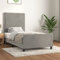 THOYTOUI Bettgestell, Seniorenbett Bettsystem Bettrahmen Tagesbett Geeignet für Schlafzimmer Mehrbettzimmer Gästezimmer Wohnung mit Kopfteil Hellgrau 90x190 cm Samt