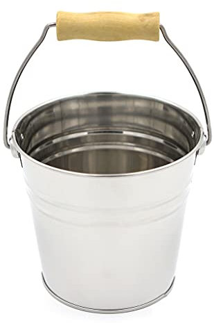 MIQXUAN Ice Bucket Ice Buckets Stainless Steel Party Household Beverage Ice Bucket Kitchen Storage Bucket Restaurant Bar Ice Bucket Garden Beach Handle Small Bucket Ice Bucket Kits