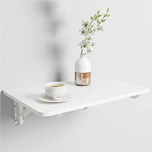 JXIPANUL Klappbarer Küchen-Esstisch, Schreibtisch, Wand-Klapptisch, Kindertisch aus hochdichter Platte, Home-Office-Tisch, Schreibtisch, Arbeitsplatz, Computertisch, Weiß, 60 x 30 cm