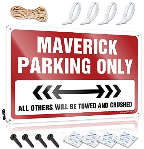 Old Signs Metall-Blechschild, Vintage-Stil, Maverick Parking Only, lustiges Poster, Männerhöhle, Zubehör und Dekoration (20 x 30 cm)