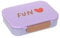 LÄSSIG Kinder Brotdose Frühstücksbox BPA-frei mit herausnehmbarer Trennung/Bento-Lunchbox Little Gang Heart lilac