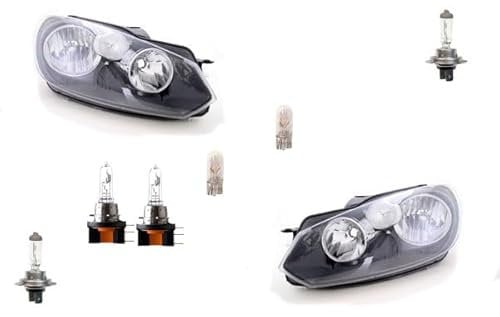 Johns, Scheinwerfer Halogen passend für VW Golf 6 5KI ab 2008- Leuchtmittel Set Li. Re.