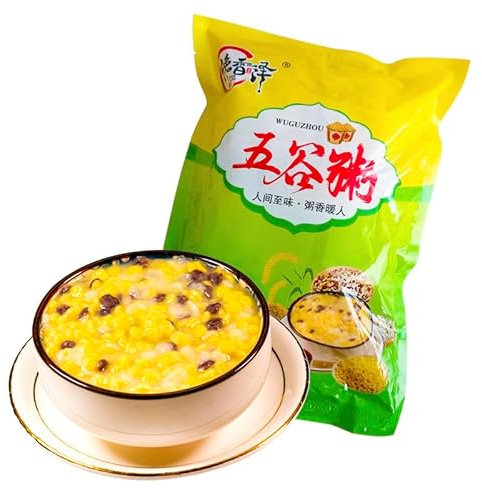 Cereal porridge【10/20bags】breakfast porridge,Corn and black rice porridge,healthy nutrition instant porridge,brewing easy coarse grain porridge,vegetarian,delicious snacks gifts (500g（10bags）)