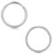 Briana Williams 2stk nasenpiercing Silber Schwarz Segmentring Piercing Nase Septum Ohr Helix Tragus Daith Ring 16G 8mm Clicker Chirurgenstahl