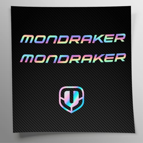 Aufkleber-Set kompatibel mit Rahmen MTB Mountainbike und Holographie-Helm | Decals Aufkleber Aufkleber Fahrradaufkleber mit Logos | Stickersland® - Mondrak