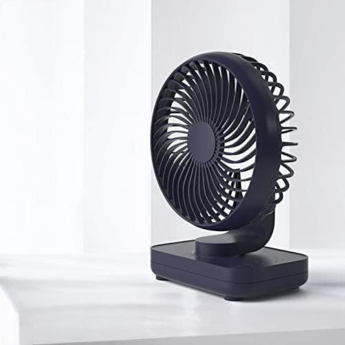 Dreamhigh® 4000mAh Ventilador USB, Silencioso Ventilador Pequeño Recargable, Ventilador De Mesa Potente con 4 Velocidades, con Luz Indicador de Batería para el Hogar, Oficina y Exteriores