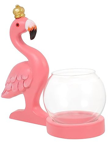 Cabilock Flamingo Vase Anlage Vase Hydrokultur Glas Herzstück für Wohnkultur Kreative für Desktop