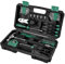 DEKO TZ62 Set di attrezzi di parti Set di utensili manuali generali per la casa con custodia per attrezzi in plastica (verde)
