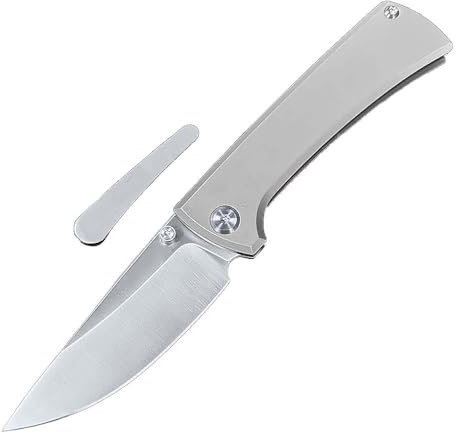 Couteau de survie portable en acier inoxydable M390, couteau pliant en titane de qualité supérieure, couteau de chasse pour campeur, couteau de chasse Tanto, couteau tranchant à une main, couteau EDC
