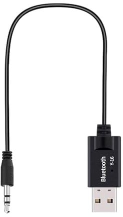 USB To 3.5mm Audio Converter - Wireless AUX Car Adapters | Hi-Fi Audio Receiver | 3.5mm Jack To USB Cable | Car Stereo AUX Connector | Powered Jack