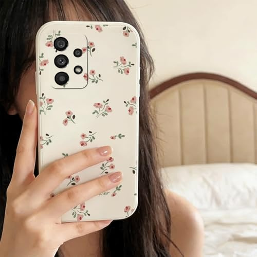QIODAYI Compatible avec Samsung Galaxy A32 5G | Coque TPU et Silicone aux Petites Fleurs Aromatiques