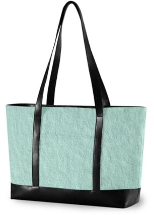 EtherSpher Bolsas de computadora esenciales con textura de lino verde menta para portátiles con cremallera para viajes, piscina, natación, playa, vacaciones, necesidades con bolsa de pañales para