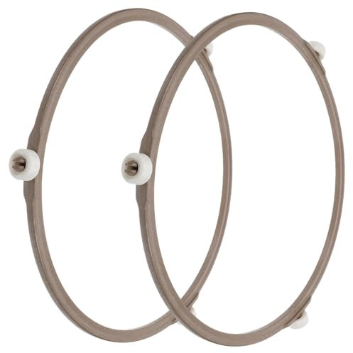 Warmhm 2pcs Microwave Turntable Rings Round Oven Tray Roller Ring for Microwave Plate Turntable Holder