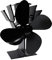 Start Silent Heat Powered Wood Stove Fan 4 Blades for Gas Pellet Wood Log Burning Stoves 50℃/122°F