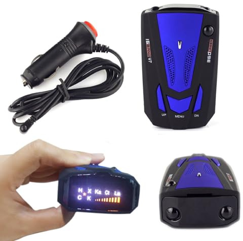 360° V7 GPS-Radarwarner, V7 Auto-Radarwarner, 16-Band-Laser-Erkennung, Unterstützung Von Radar-/Navigations-Sprachansagen, 180°-Erkennung Von Lasersignalen, Mit LED-Anzeige, Für Blitzer-Erkennung