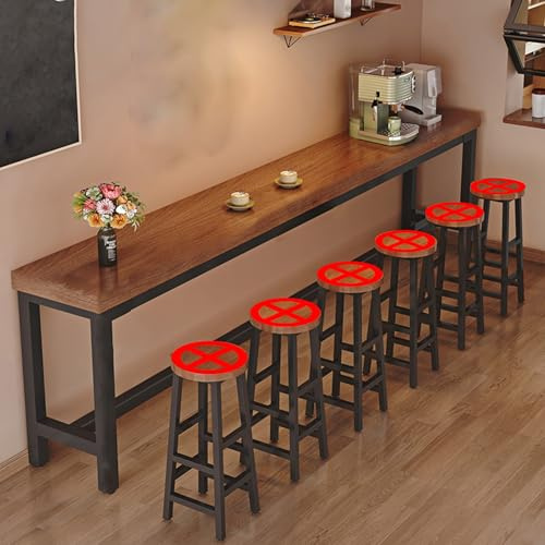 MZBDYYF Rechteckiger Bartisch, schmal, lang, hoher Tisch, Theke, 100,1 cm, Kneipentisch, Barhöhe, Kneipe, kreativer Esstisch, Balkon, hoher Tisch für Milchteeladen und Kaffee, ohne Hocker