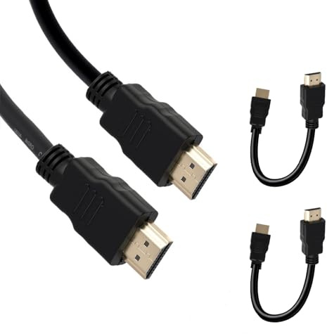 Pevlkawr Cable HDMI Corto, 30cm - 2-pack - 4k,Full HD,PS5,ARC, UHD, Mini HDMI to HDMI Negro 1.4a