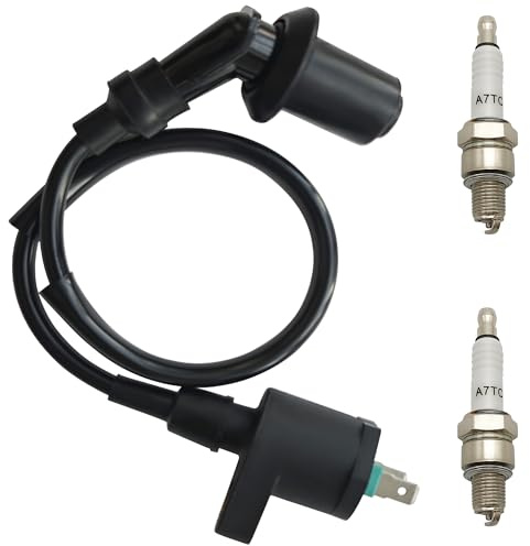 STRONGTHIUM GY6 Racing Ignition Coil and A7TC Spark Plug Kit for 50cc 110cc 125cc 150cc 4-Stroke Engine High Performance Ignition Wire for SSR 125 Pit Dirt Bike Moped Scooter ATV Go Kart