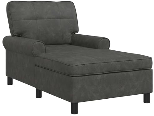 vidaXL Lounge-Liege Schwarz Kunstleder 91 x 157 x 91 cm