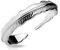 viva-adorno Ring Zehenring Mittelring Midi Damenring verstellbar Fusschmuck Messing rhodiniert Silber Z532, 1 STK Feder