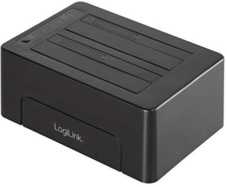 LogiLink QP0028 Quickport USB 3.1 GEN2 für 2X 2,5/3,5 HDD/SSD (2-Bay) Schwarz, único