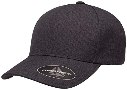 Flexfit Herren Delta Seamless Carbon Cap Baseballkappe, Melange Charcoal, S-M