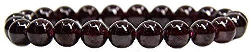 Emilys Gems Kraft - Power - Chakra Armbänder | Dehnbar | 8mm Naturstein - Für Ihr Wohlbefinden - Blutgranat