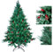 himaly Künstliche Weihnachtsbäume 150 cm mit 450 Spitzen, PVC/PE Material Naturgetreue Tannenbaum künstlich Christbaum, 39pcs echten Tannenzapfen, 39pcs roten Früchten für Innen und Außendekoration