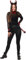 Brandsseller Teufelshörner Set Deluxe Plüschpaillettenhaarreif Paillettenohren Paillettenschwänzchen Paillettenfliege Satinplüscharmbänder Rot/Schwarz