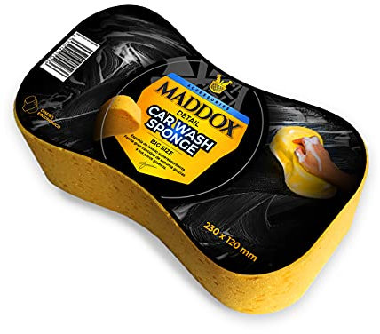 Maddox Detail - Esponja Superabsorbente para el Lavado de Coche y Moto | Alta Eficiencia y Protección para tu Vehículo | Poros Gruesos | Alta Protección | Versatilidad en el Lavado | Car Wash Sponge