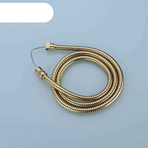 Tuyau de douche haute pression 150 cm tube de douche en acier inoxydable flexible or tuyau de salle de bain plomberie-pics or