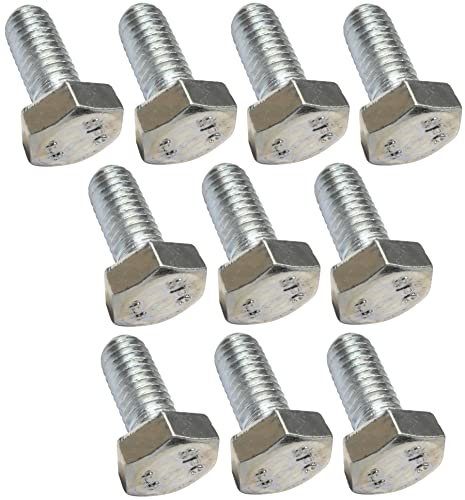 AERZETIX - C47374 - Lot de 10 pièce - Boulons M6x14 - à tête Hexagonale - Ø6x14mm - DIN 933 - Classe 8.8 - en Acier Zingué - Bricolage - Outillage d'assemblage/Quincaillerie