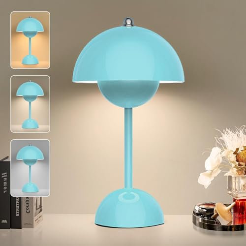 Sunshine smile LED Flowerpot Tischlampe,Pilz Lampe,Modern Macaron Lampe,Pilzlampen Tischlampe, LED Fotoclips Lichterkette